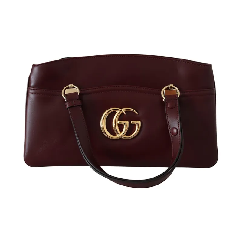 GUCCI Arli Calfskin Handbag, Shoulder Bag Tubas Women's Red-0