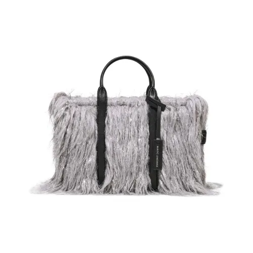 MARC JACOBS Leather Trim Tote Bag, Shopping Bag, Handbag, Shoulder Bag, Crossbody Bag Mini Women's Silver & Black