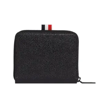 THOM BROWNE· Pebble Texture Calfskin Wallet Women's Black