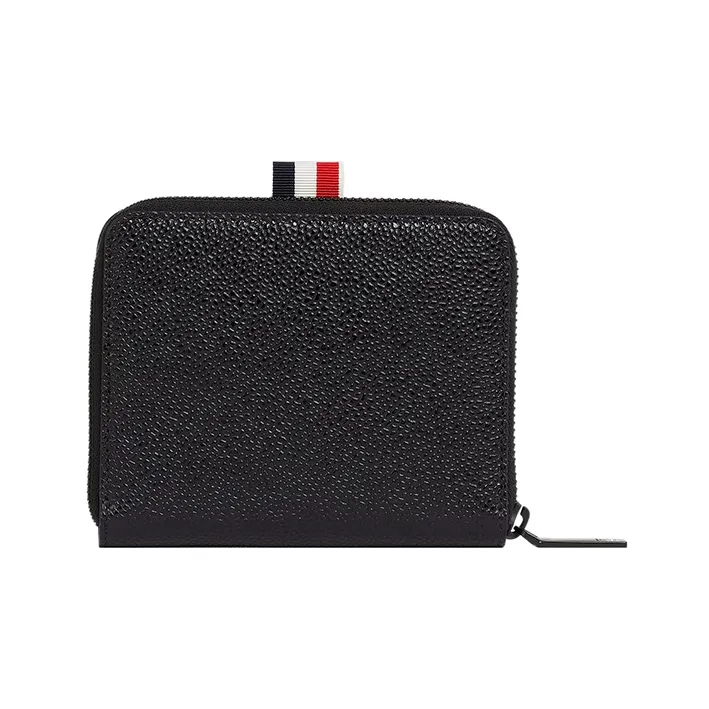 THOM BROWNE· Pebble Texture Calfskin Wallet Women's Black-0
