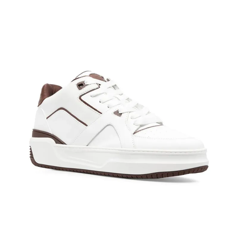 Just Don Courtside Low "White/Burgundy" Sneakers-1