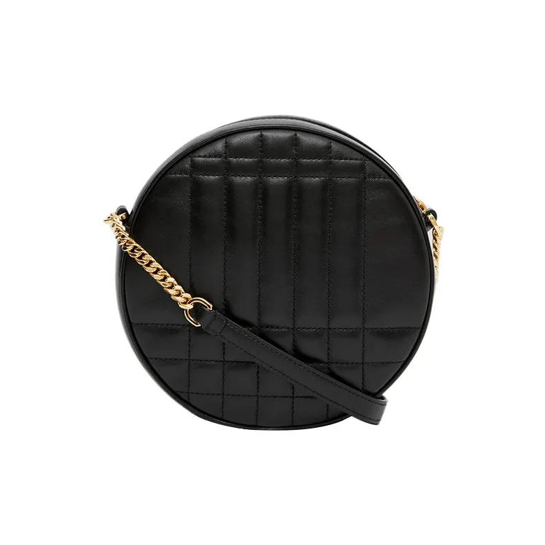 Burberry Lambskin Small Round Bag Shoulder Bag Crossbody Bag Mini Women's Black-3