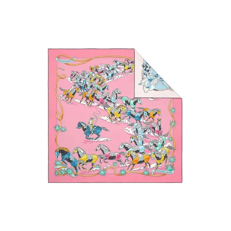 HERMES Silk Silk Scarves Women's-1
