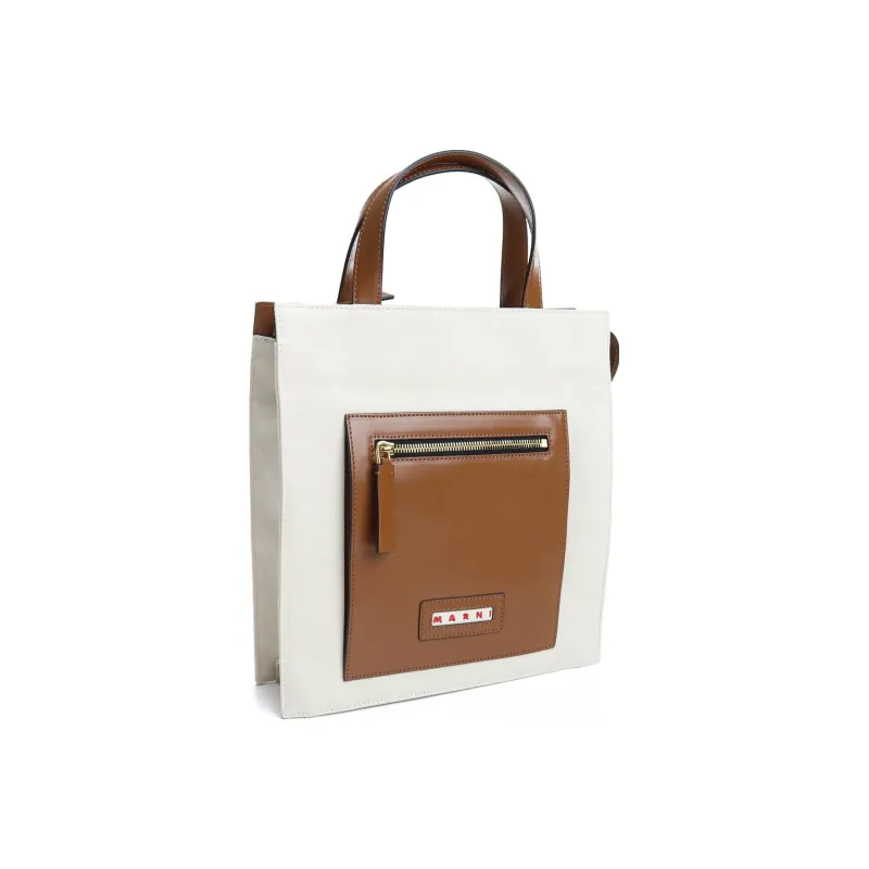 MARNI Cow Leather Handbag, One Shoulder Strap Women's White-1