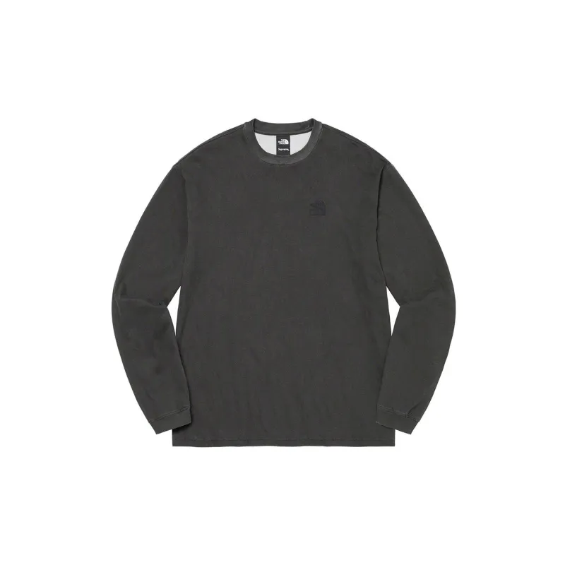 Supreme The North Face Pigment Printed L/S Top Black L - POIZON 