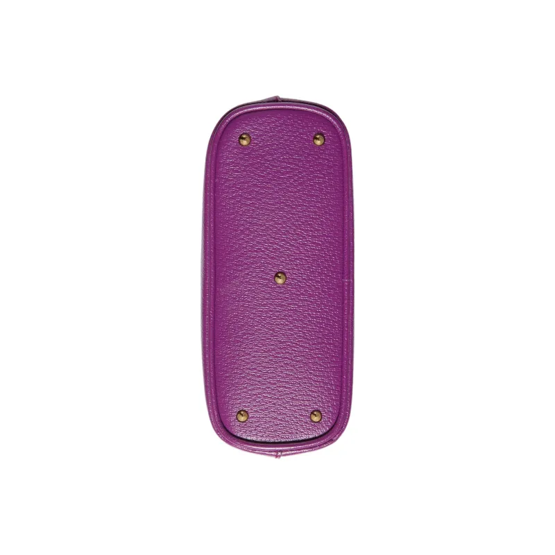 GUCCI Diana Leather Tote Bag Shopping Bag Shoulder Bag Crossbody Bag Handbag Mini Women's Purple-7