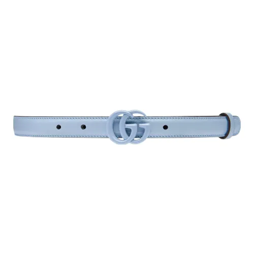 GUCCI Leather Belts Women's Light Blue