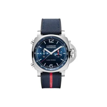 PANERAI Automatic Mechanical Movement Men's Watch Blue Dial Stainless Steel Watch Case Rubber Strap