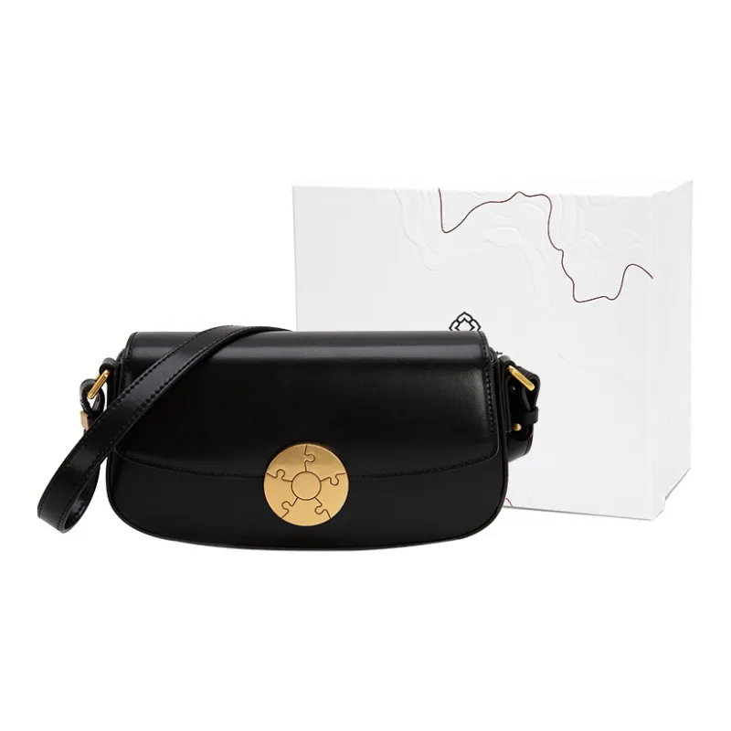 VENOF Cow Leather Shoulder Bag Trumpets Women's Pear Brown/Vintage Red/Fran White-23
