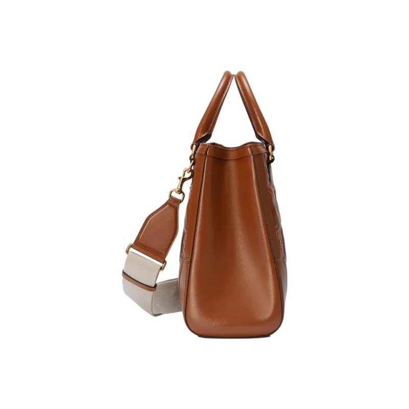 GUCCI Quilting Leather Tote Bag Shopping Bag Shoulder Bag Crossbody Bag Handbag Women's Brown-3