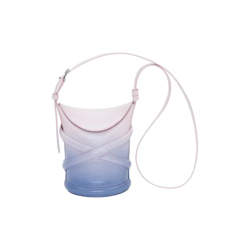 Alexander McQueen THE CURVE BAG Cow Leather Bucket Bags Shoulder Bag Crossbody Bag Regular Women's Lilac