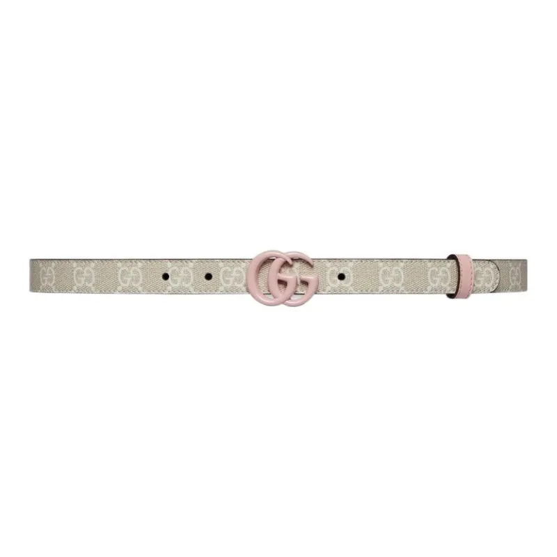 GUCCI Letter Logo Minimalist Style Fashion Versatile Smooth Buckle Leather Belts Women's Width: 2cm-0