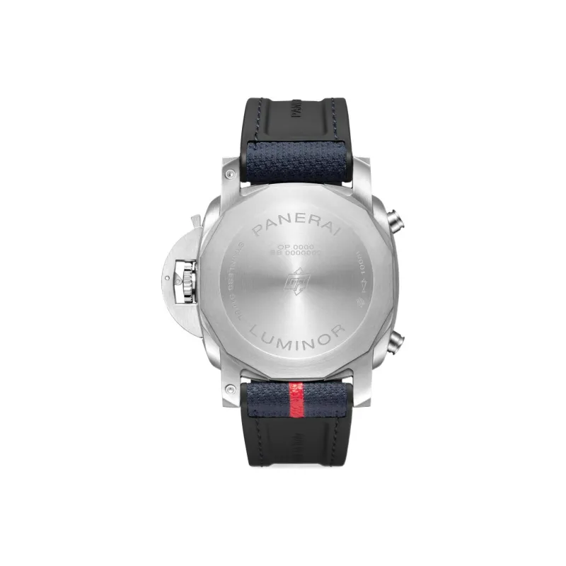 PANERAI Automatic Mechanical Movement Men's Watch Blue Dial Stainless Steel Watch Case Rubber Strap-1
