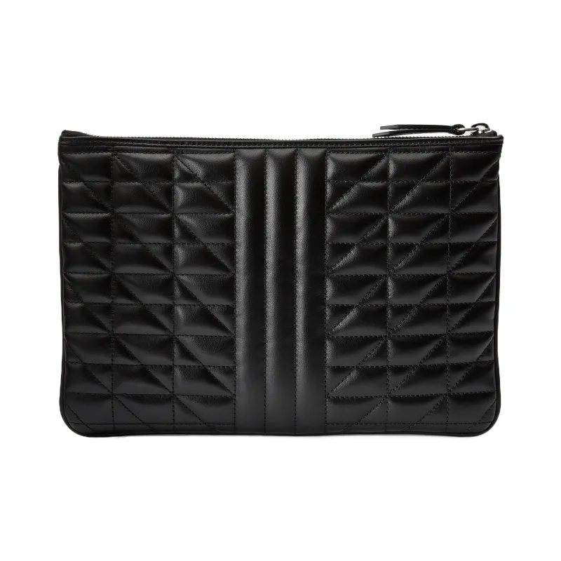 GUCCI GG Marmont Quilting Leather Clutch Women's Black-2