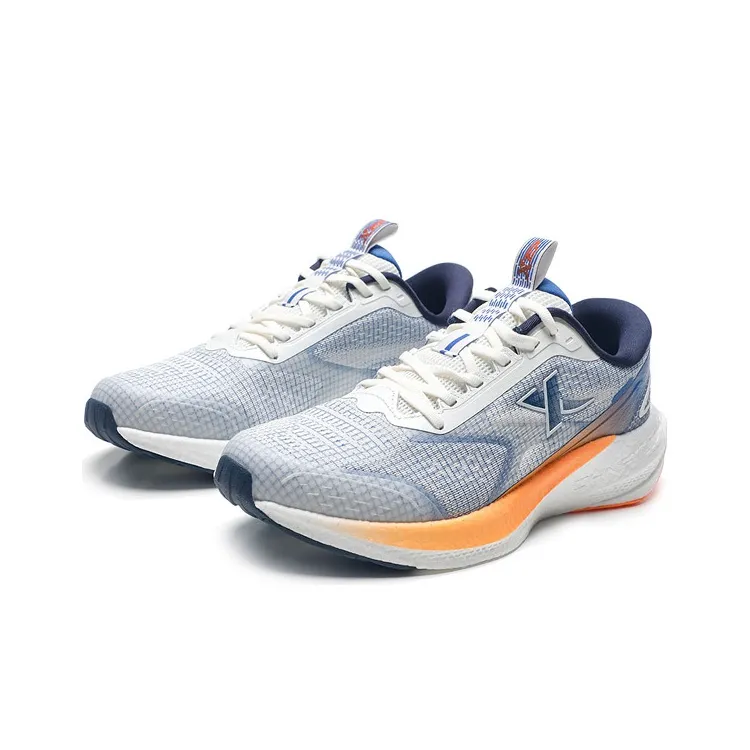 XTEP Cushioning Low-Top Running Shoes Men's White Blue-2