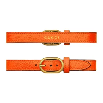 GUCCI Leather Diana Bamboo Bag Shoulder Strap Small Size Women's Orange
