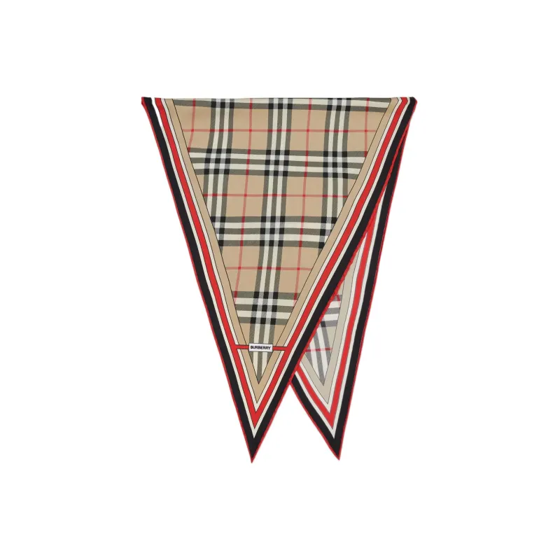 Burberry Checked Diamond-Shape Scarf-1