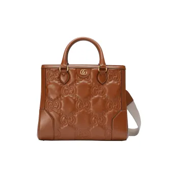 GUCCI Quilting Leather Tote Bag Shopping Bag Shoulder Bag Crossbody Bag Handbag Women's Brown