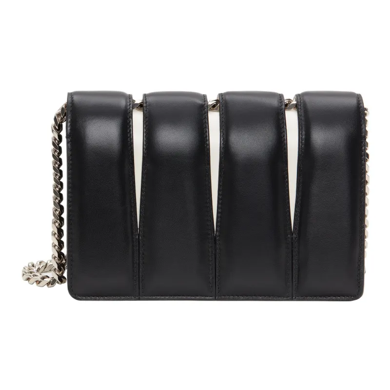Alexander McQueen With Cow Leather And Sheepskin Handheld Crossbody Bag, Shoulder Bag Women's Black/Ivory-1