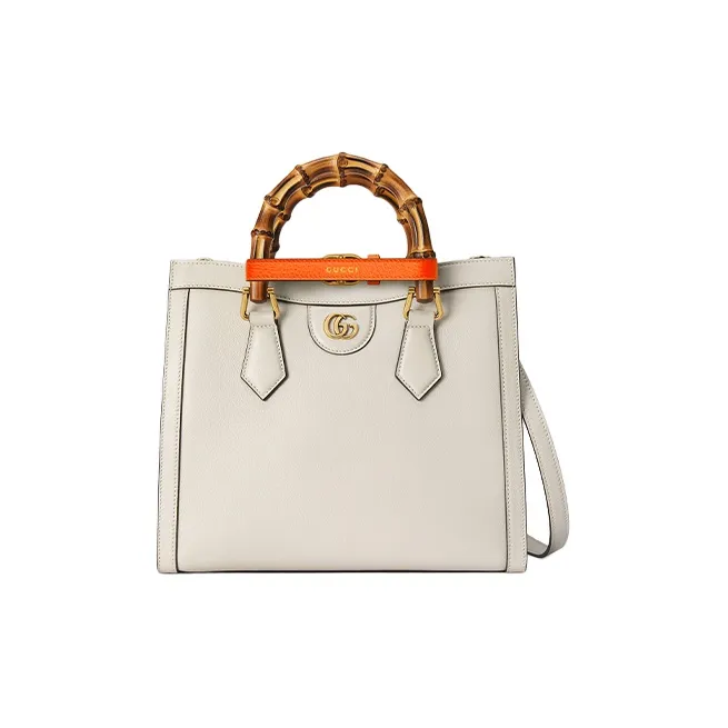 GUCCI Leather Diana Bamboo Bag Shoulder Strap Small Size Women's Orange-2