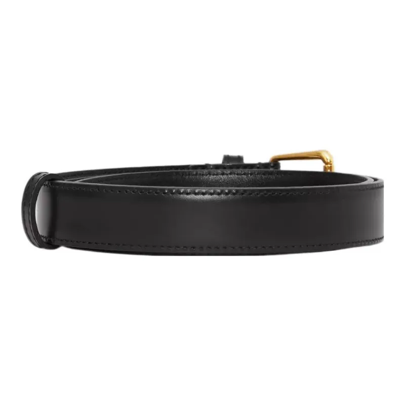 Burberry Trendy Classic Elegant Pin Buckle Belt Women's Black Width  2cm-2