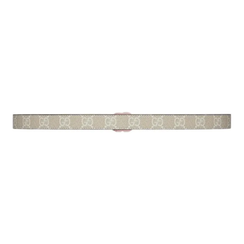 GUCCI Letter Logo Minimalist Style Fashion Versatile Smooth Buckle Leather Belts Women's Width: 2cm-1