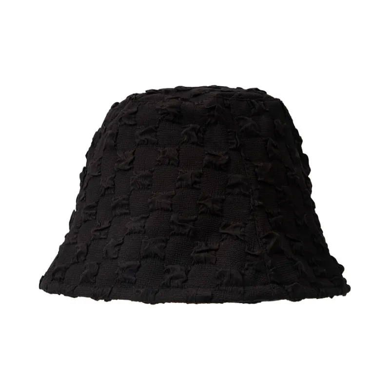 BAIJUAN Polyester Bucket Hats Women's Black, White-3