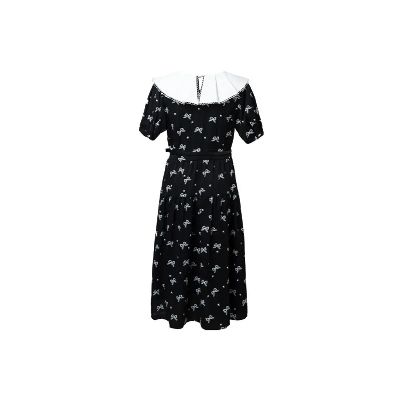 LOFT SHINE SS22 Flared Dress Dress Black-1