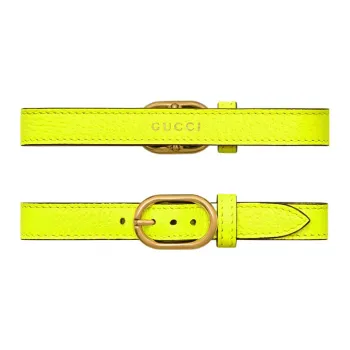 GUCCI Diana Leather Bag Strap Women's Yellow
