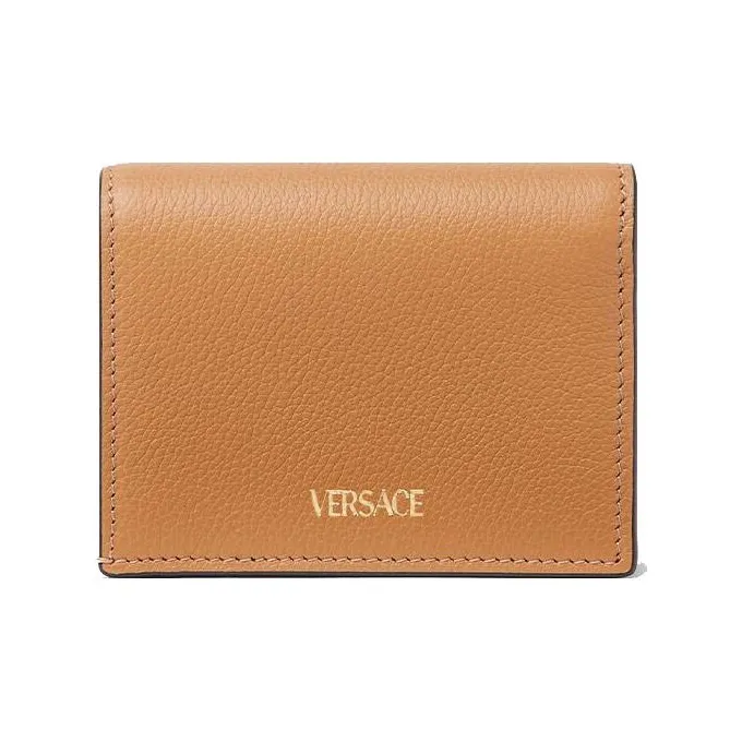 VERSACE La Medusa Leather Wallet Women's Brown-2