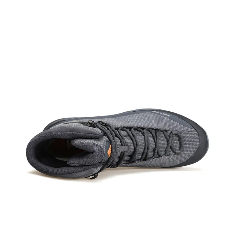 HUMTTO Shock Absorbers With Slip Resistant And Abrasion Resistant Properties High Top Hiking Shoes Men's Black Gray-2