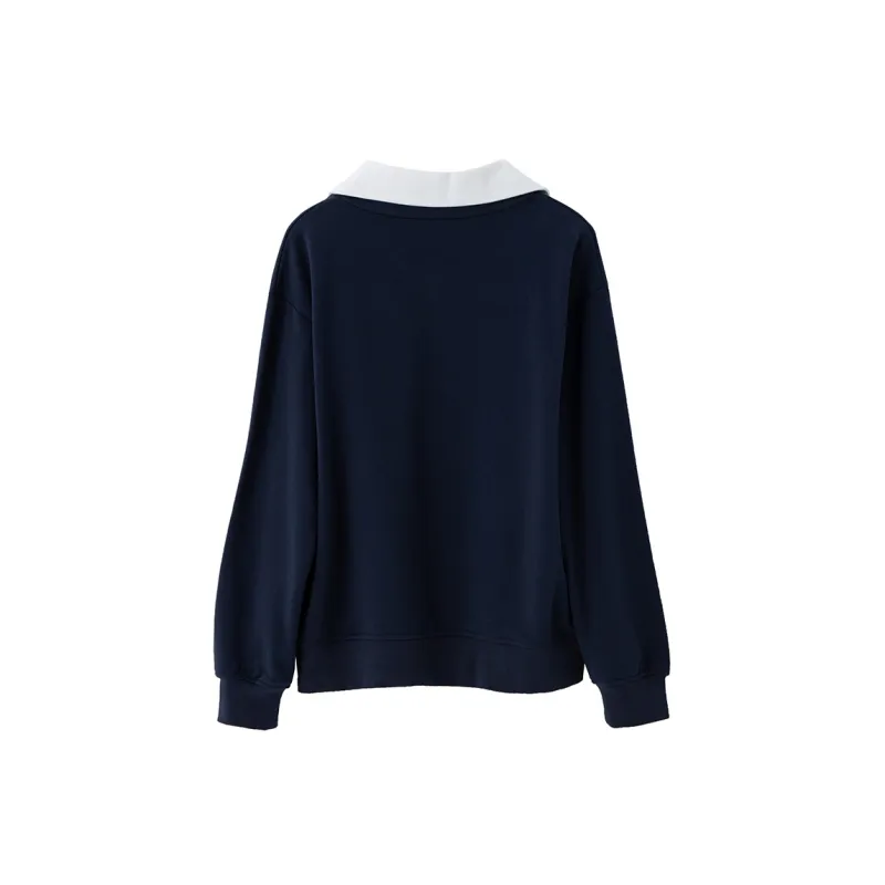 SOON FLOWER Sweatshirt Women's Navy Blue-1