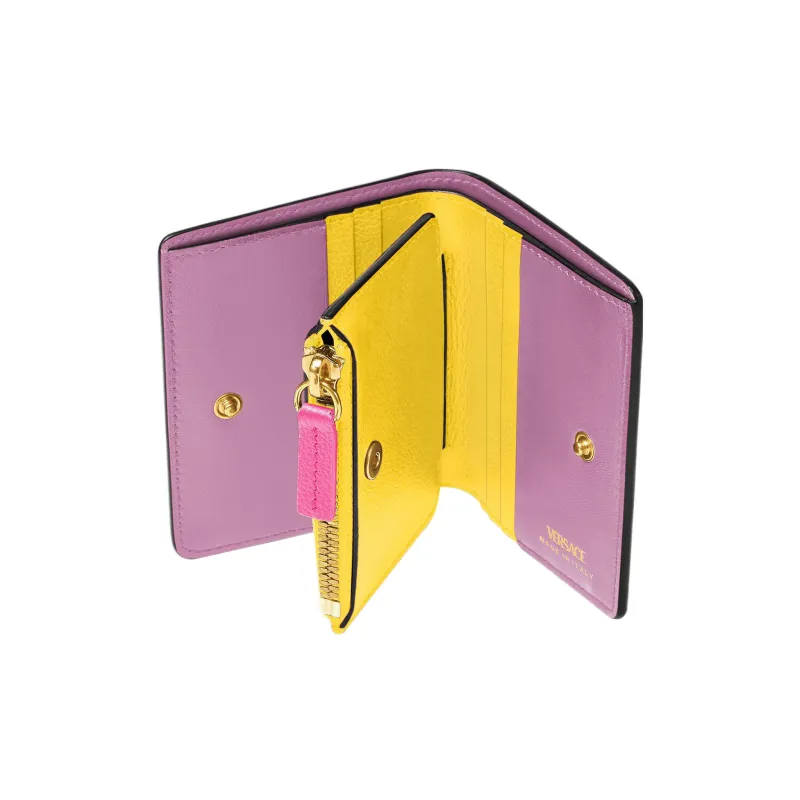VERSACE La Medusa Cow Leather Wallet Women's Pink-2