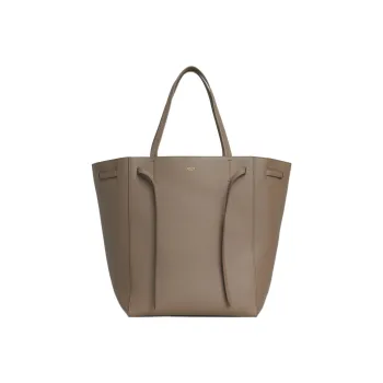 CELINE Calfskin Tote Bag Shopping Bag Handbag Shoulder Bag Women's Taupe