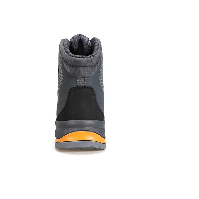 HUMTTO Shock Absorbers With Slip Resistant And Abrasion Resistant Properties High Top Hiking Shoes Men's Black Gray-3