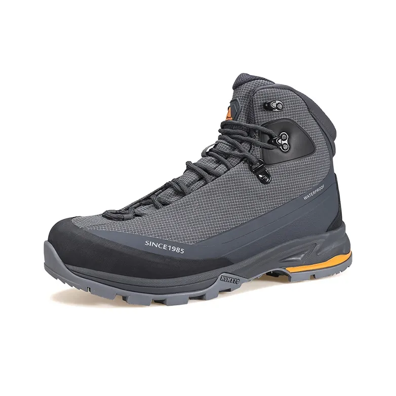 HUMTTO Shock Absorbers With Slip Resistant And Abrasion Resistant Properties High Top Hiking Shoes Men's Black Gray-1