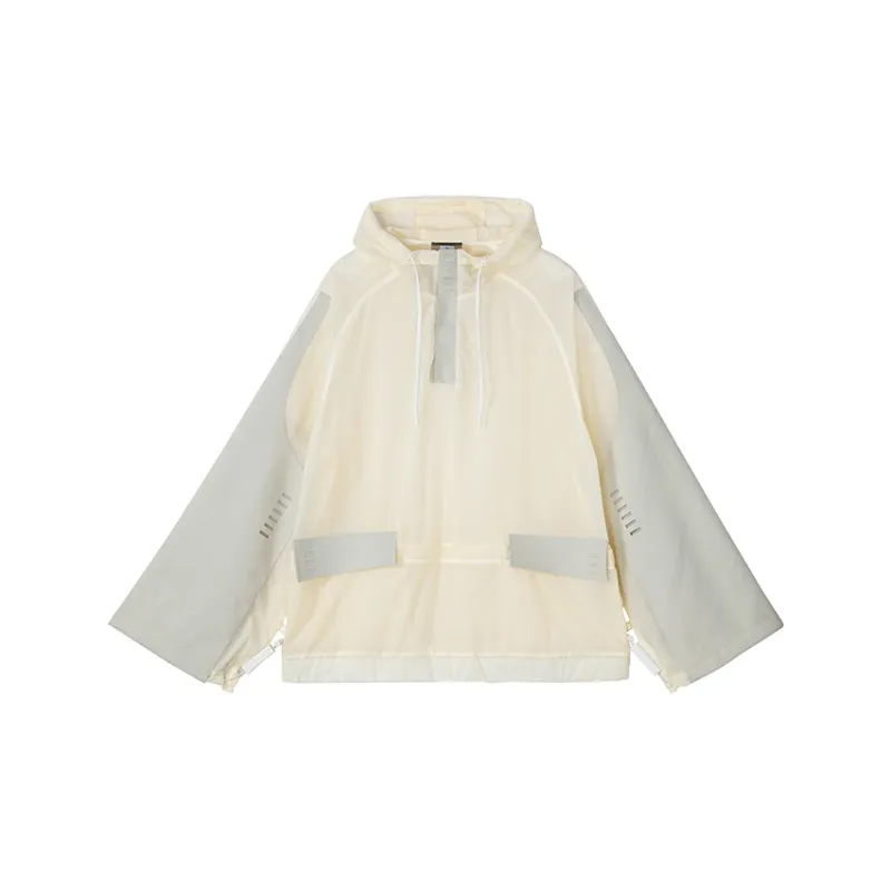 NORVINCY Oversized Hoodie With Half Open Collar From Trendy Brand Unisex-3