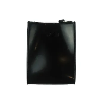 MSGM Polyurethane Crossbody Bag Shoulder Bag Mini Unisex Black