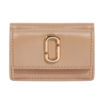 MARC JACOBS Leather Card Holder, Wallet Small Size Women's Brown
