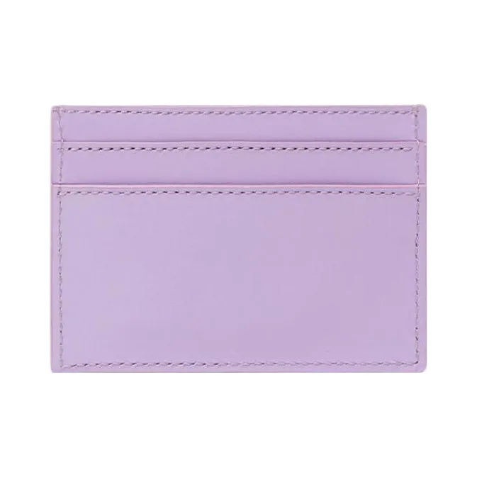 VERSACE Greca Goddess Cow Leather Wallet Card Clip Card Holder Women's Purple-1