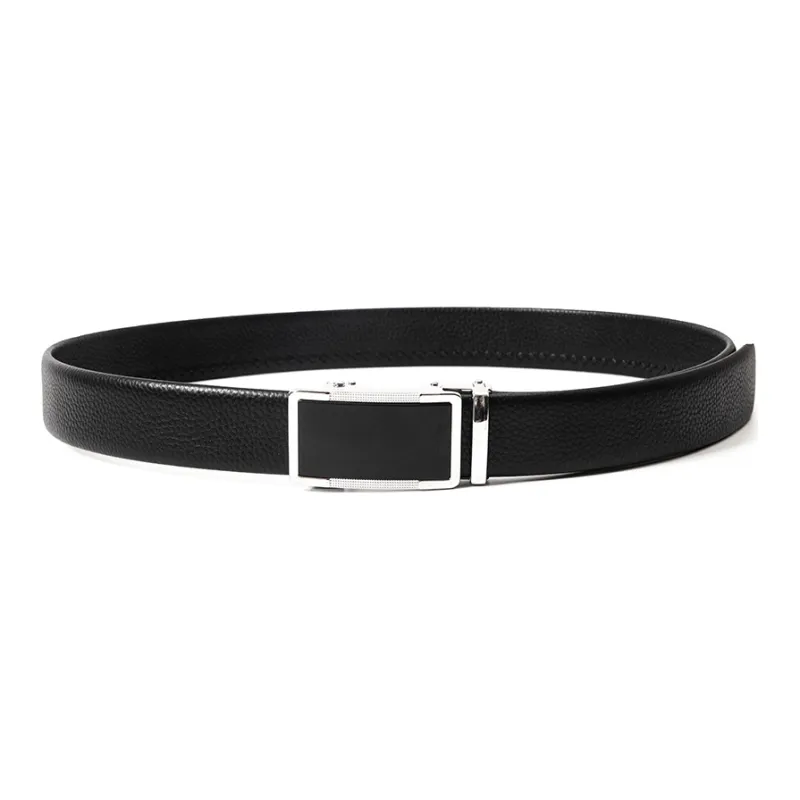 BAIJUAN Casual Versatile Trimming Automatic Buckle Cow Leather Belt Width 3.5CM Men's Belt For Men Leather Belts Men's-4