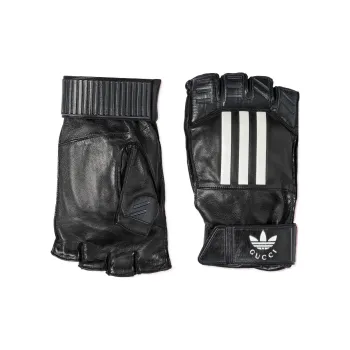 GUCCI Leather Gloves Men's Black