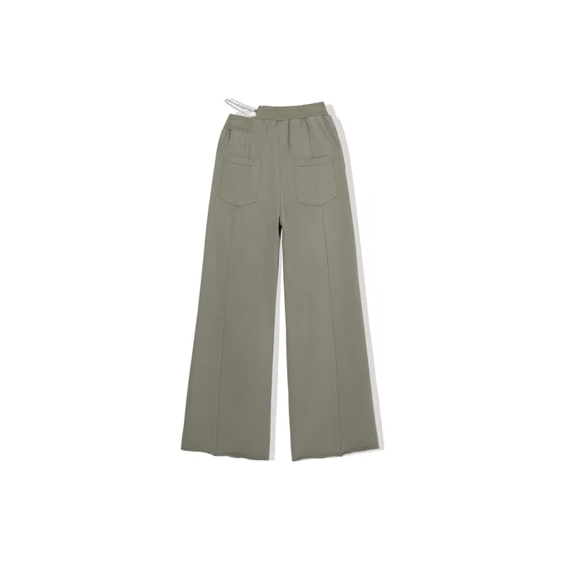 LA CRAWFISH Straight Casual Pants Women's Army Green-1