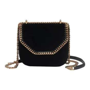 Stella McCartney Fabric Artificial Leather Box Bag Shoulder Bag Crossbody Bag Mini Women's Black