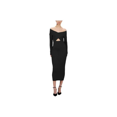 Self-portrait Long-Sleeved Dresses Women's Black