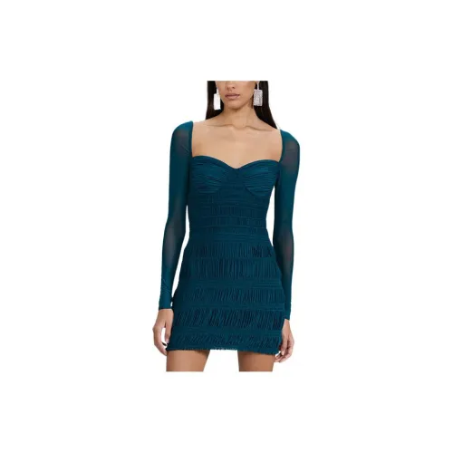 Self portrait Long Sleeved Dresses Women's Graphite Blue