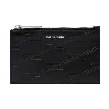 Balenciaga Cow Leather Coin Purse, Card Holder Regular Women's Black
