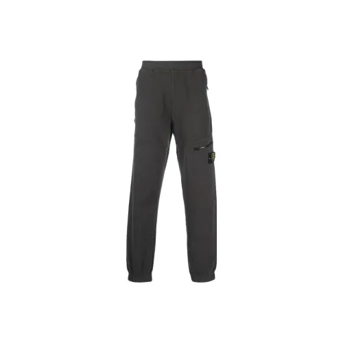 STONE ISLAND Knitted Sweatpants Men Coal Gray