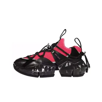 Jimmy Choo Low Top Sports Casual Shoes Women's Black Pink