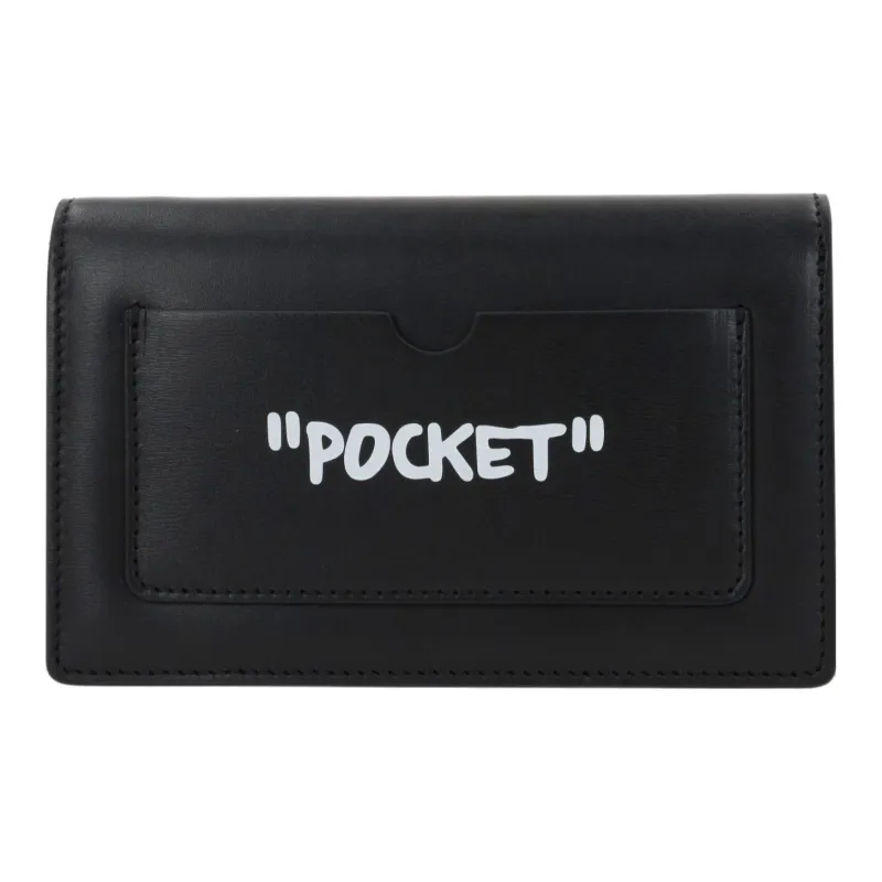 OFF WHITE Jitney 0.5 Quote Shoulder Bag Black/White-1